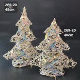 Brad decorativ auriu cu sclipici – 40cm/45cm Crăciun